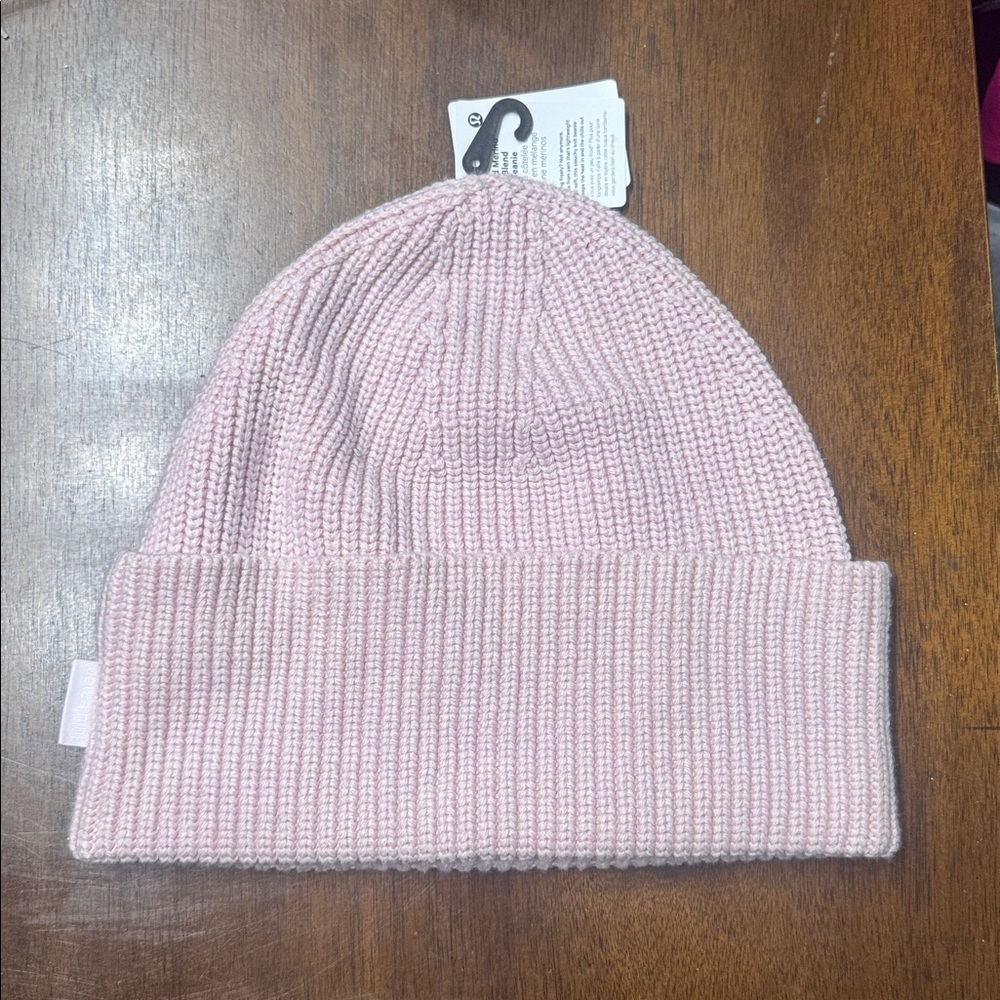 NWT Lululemon Pink Knit Beanie